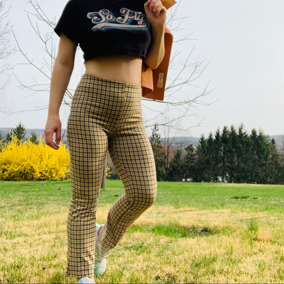 Urban Outfitters Pants - UO Modern Vintage Plaid Tattersall Hi Waist Pants